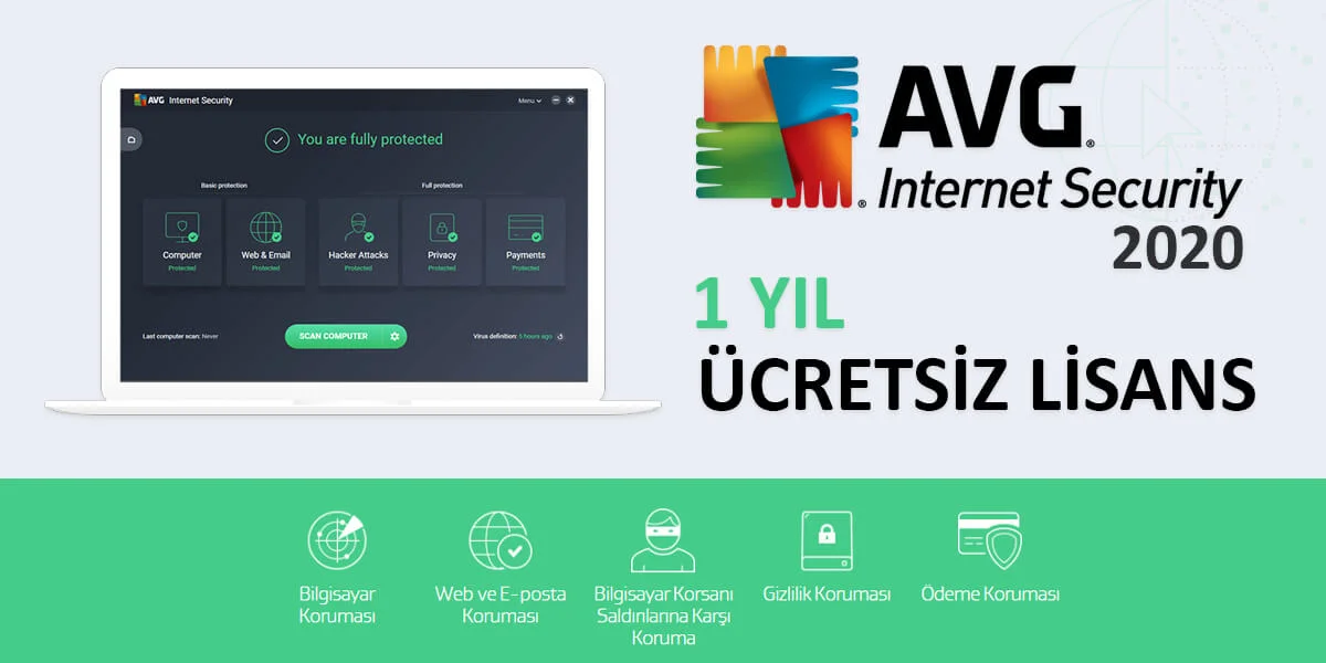 AVG Internet Security 2020 full ücretsiz lisans